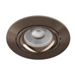Noxion Upotettu Kohdevalaisin Vision MR16 Kallistettava Kiiltävä Bronze | 82mm - Odetnij 69mm - IP20 - Sis. GU10 Kanta