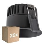 Monipakkaus 20x Ledvance LED Kohdevalaisin Tummalight Aluminium Musta 8W 680lm 36D - 930 Lämmin Valkoinen | Odetnij 68mm - IP44 - Paras Värintoisto - Himmennettävä