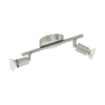 Eglo Kattovalo Buzz-LED Teräs Satiini Nikkeli 2x2.8W 2x250lm - 830 Lämmin Valkoinen | IP20 - Sis. 2x GU10