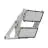 Ledvance LED Valonheitin Max Aluminium Harmaa 900W 140500lm 65x120D - 830 Lämmin Valkoinen | IP66 - Epäsymmetrinen