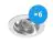 Monipakkaus 6x Noxion Upotettu Spot Drome MR16 Kallistettava Aluminium | Odetnij 69mm - GU10 Kanta