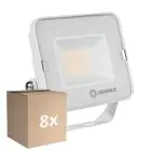 Monipakkaus 8x Ledvance LED Valonheitin Kompakti Valkoinen 20W 2000lm 100D - 840 Kylmä Valkoinen | IP65 - Symmetrinen 
